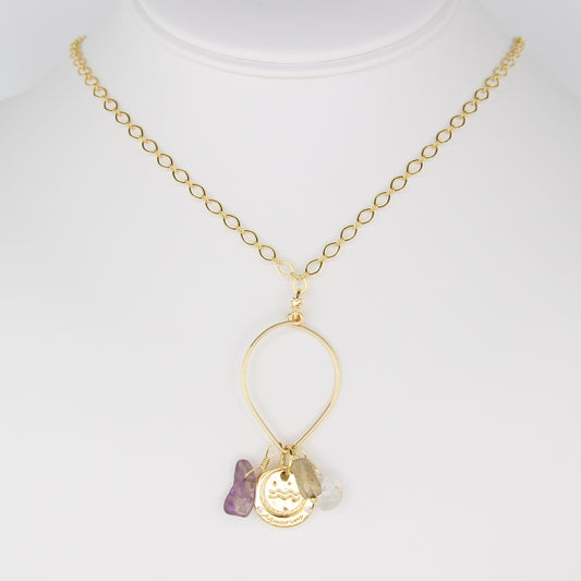 Charm Necklace - Aquarius