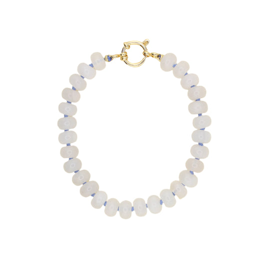 White Jade Bracelet - Blue