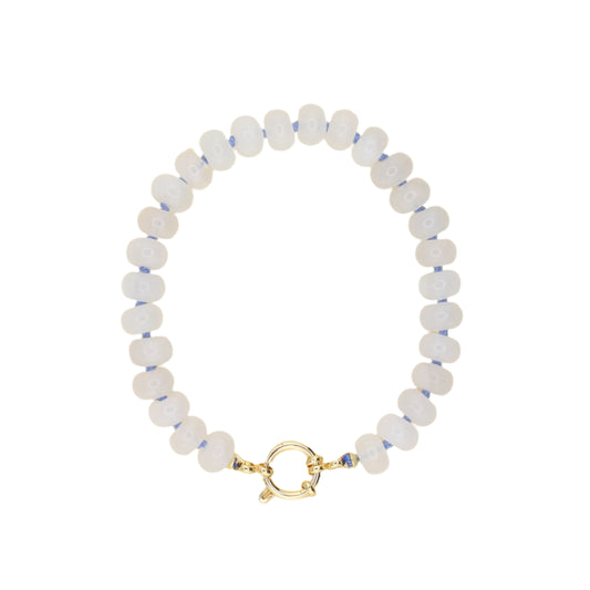 White Jade Bracelet - Blue