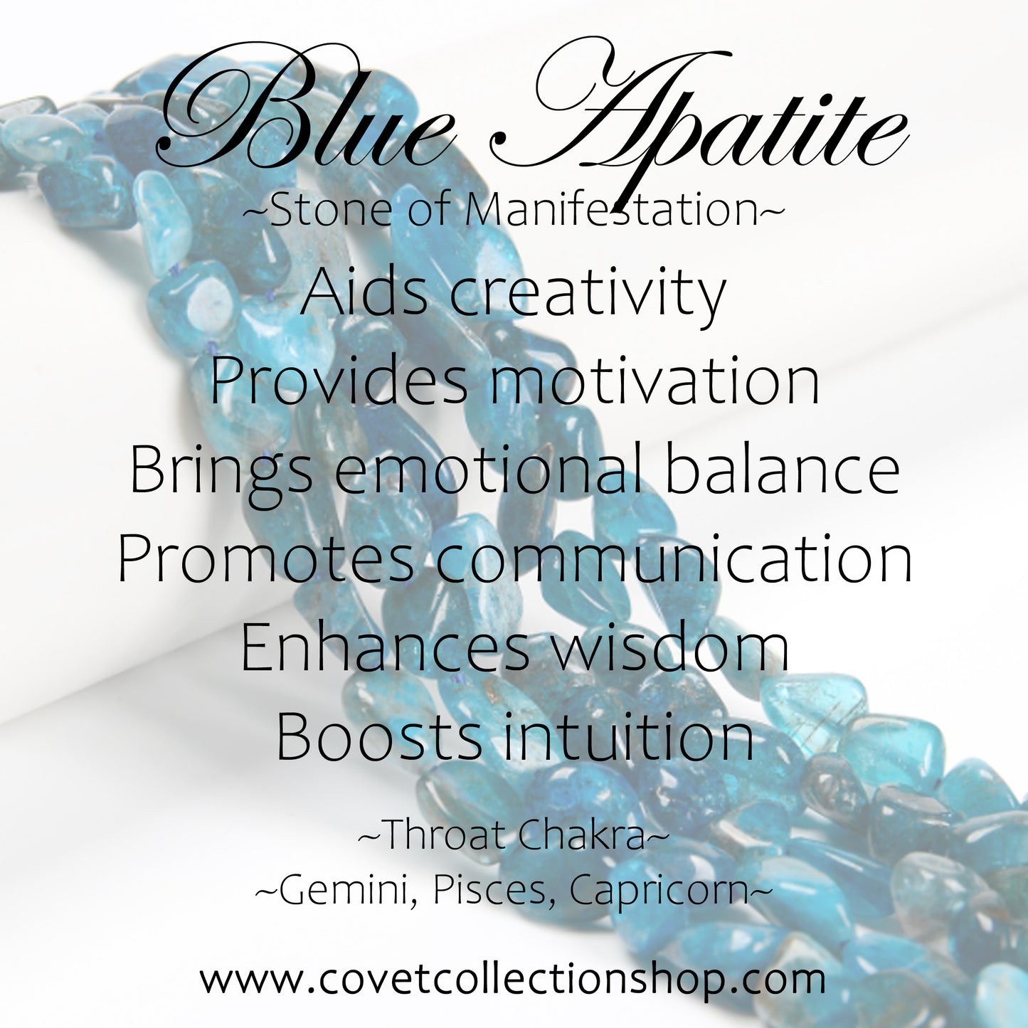 Blue Apatite Charm