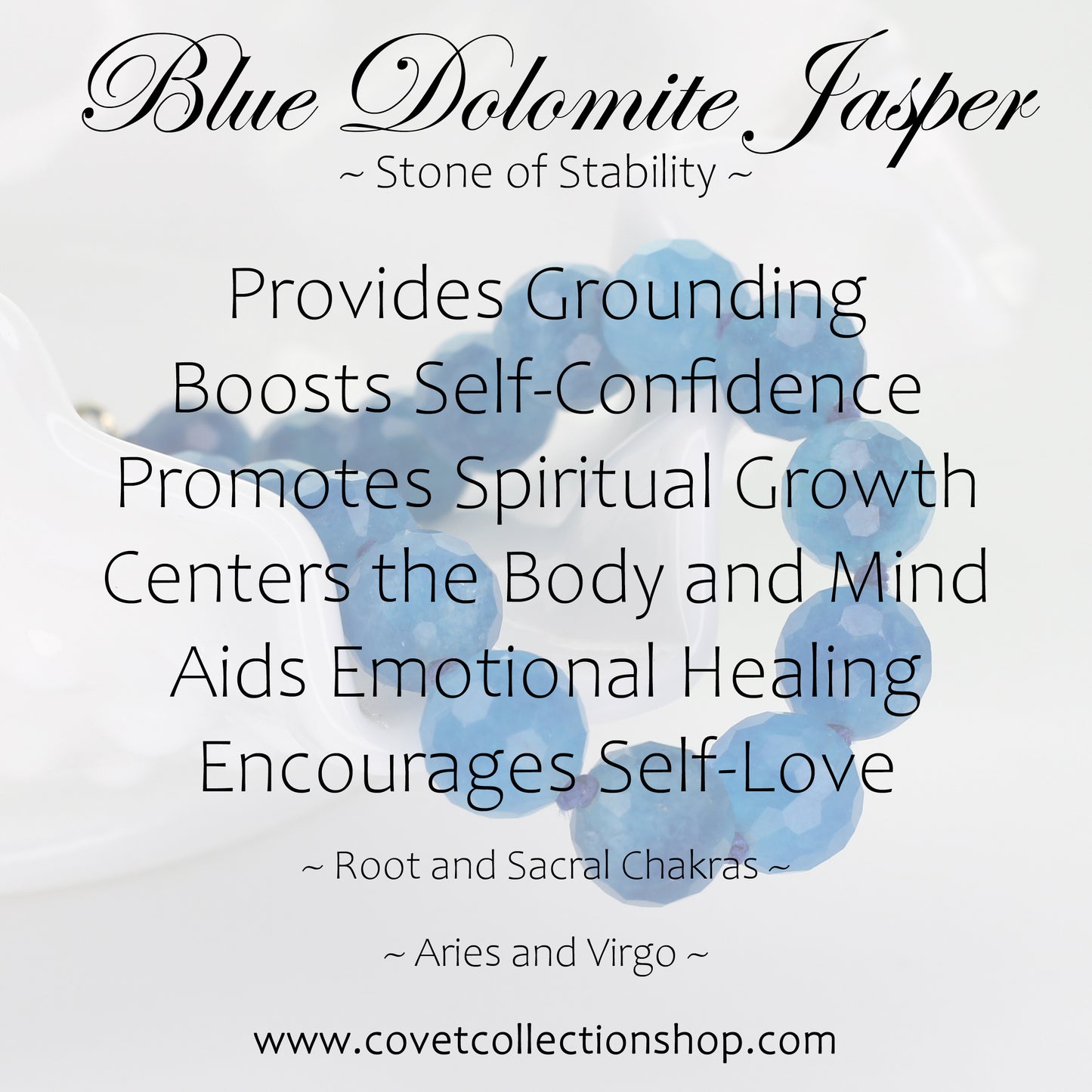 Blue Dolomite Jasper Solitaire Ring