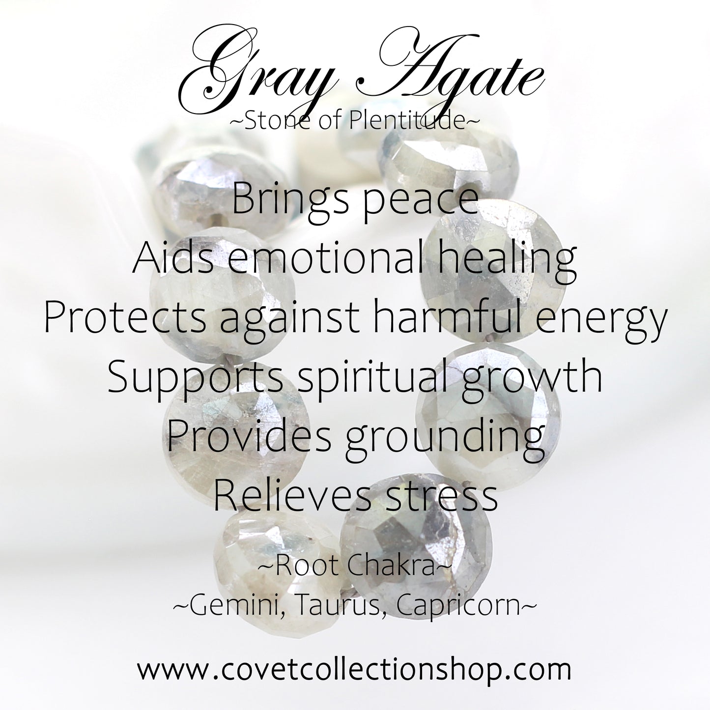 Mystic Gray Agate Bracelet