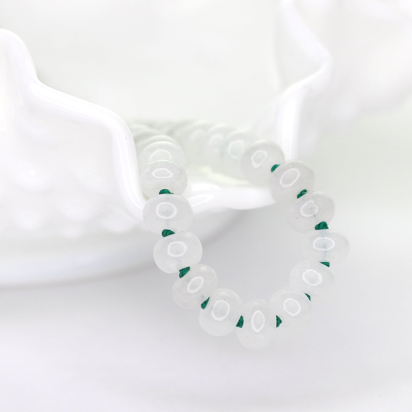 White Jade with Green Necklace