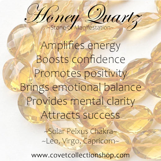Honey Quartz Teardrop on Chain Necklace