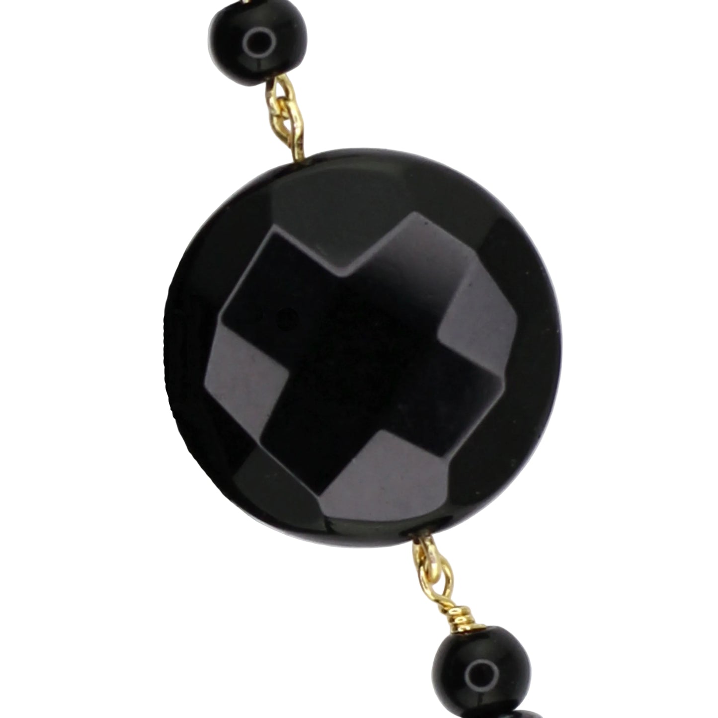 Black Onyx, Star Charm, and Gray Leather Tassel Bag Charm