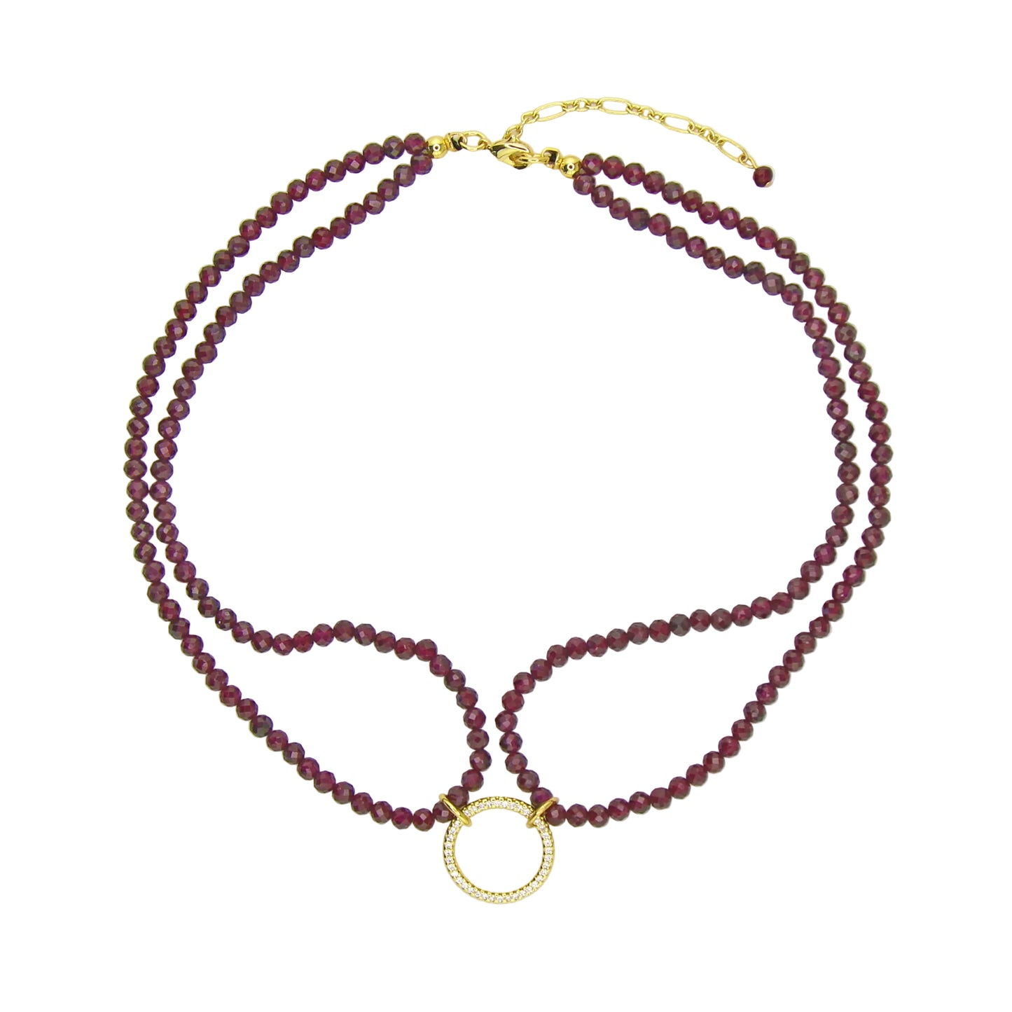 Rhodolite Garnet Choker Necklace