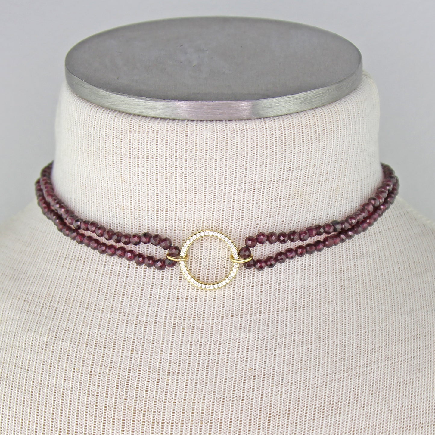 Rhodolite Garnet Choker Necklace