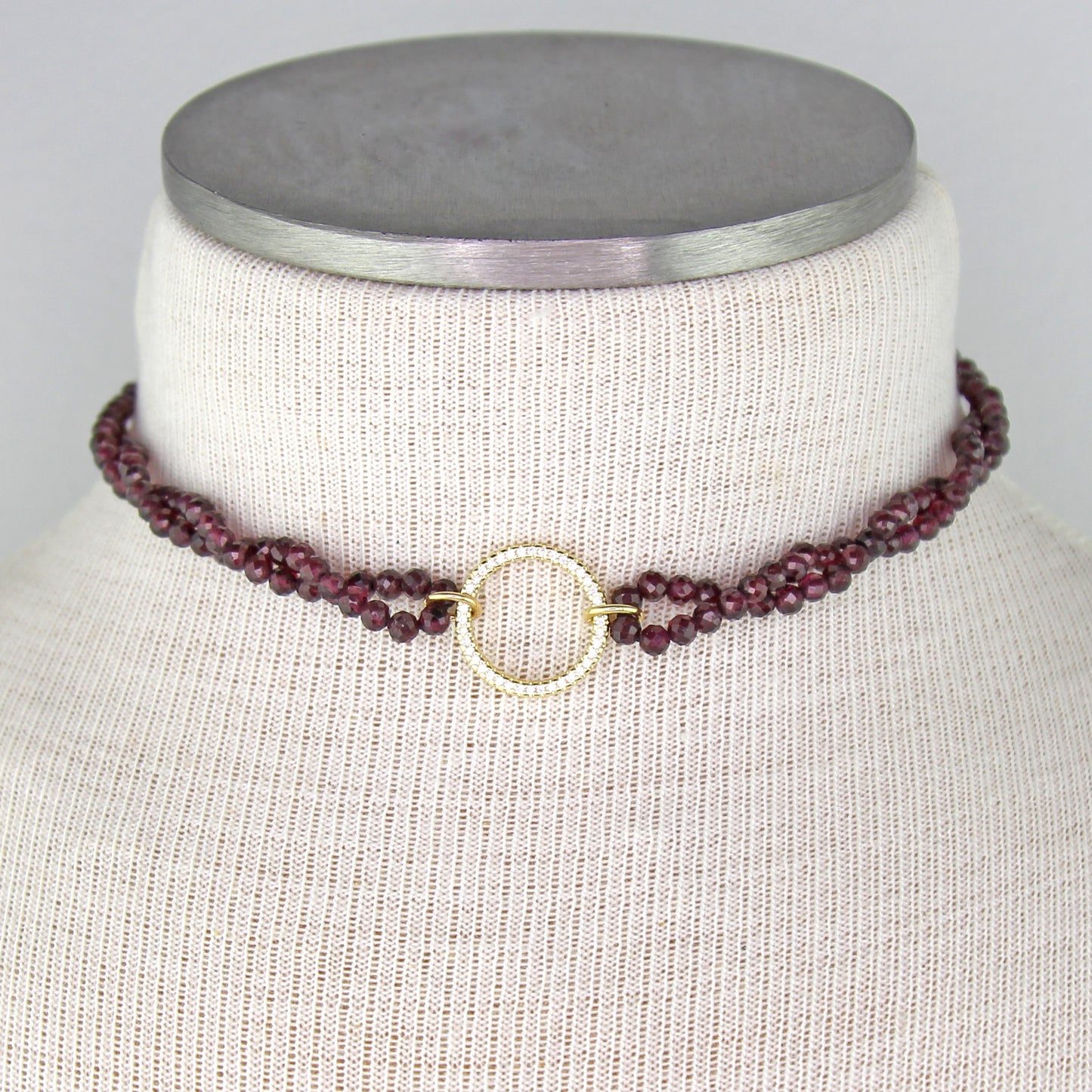 Rhodolite Garnet Choker Necklace
