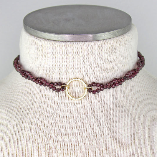 Rhodolite Garnet Choker Necklace
