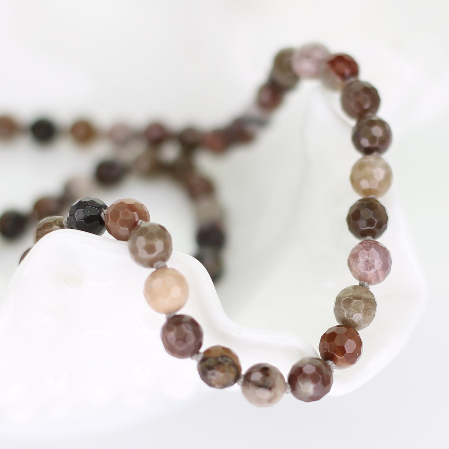 Petrified Wood Necklace with Jasper Pendant