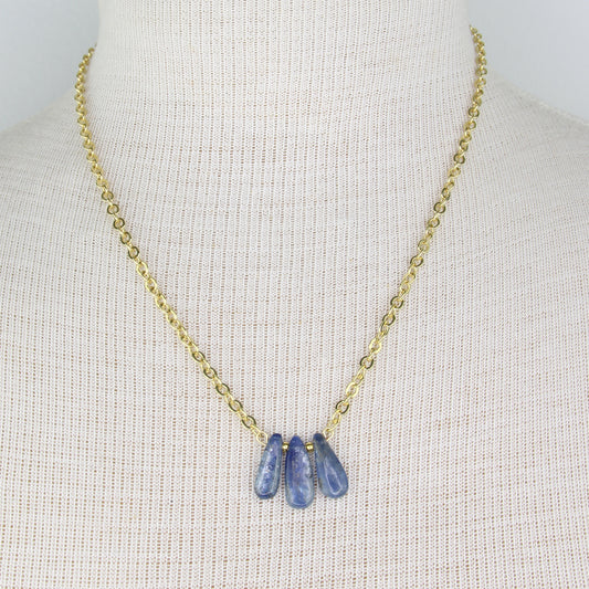 Blue Apatite on Chain Necklace