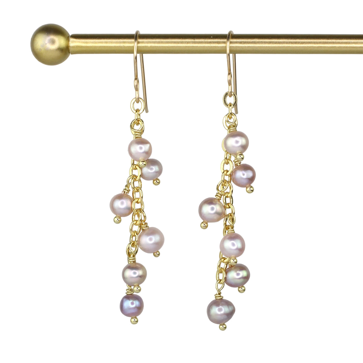 Freshwater Pearl Dangle Cluster Earrings