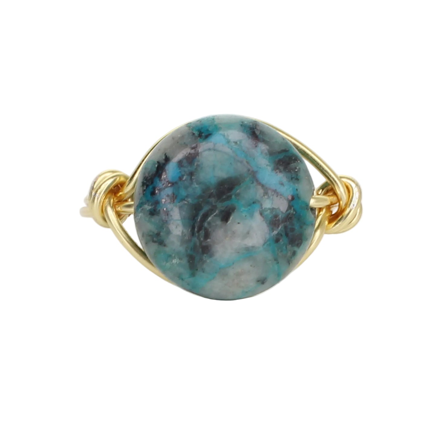Chrysocolla Solitaire Ring