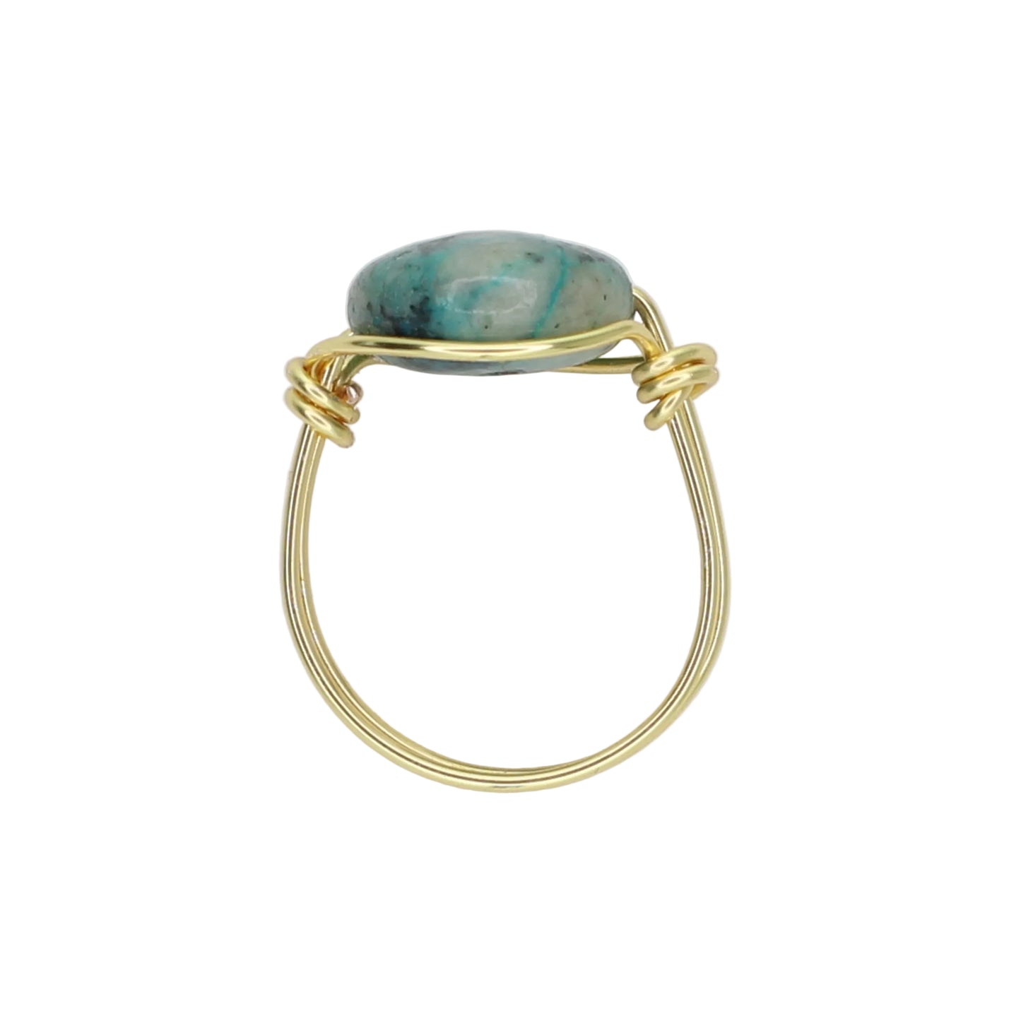 Chrysocolla Solitaire Ring