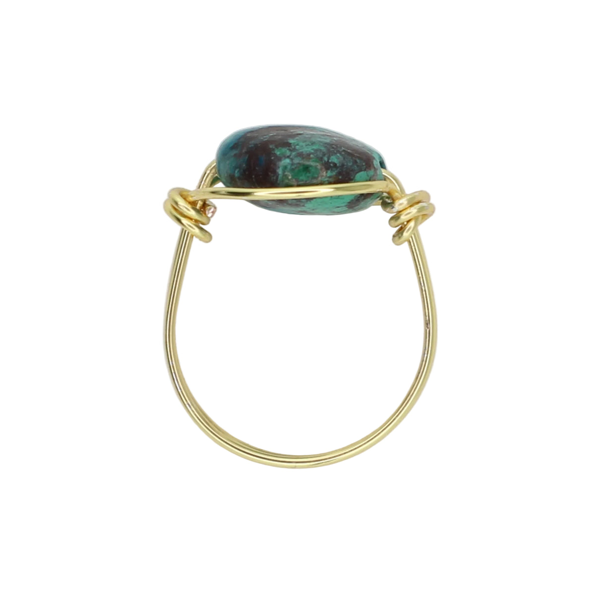 Chrysocolla Solitaire Ring