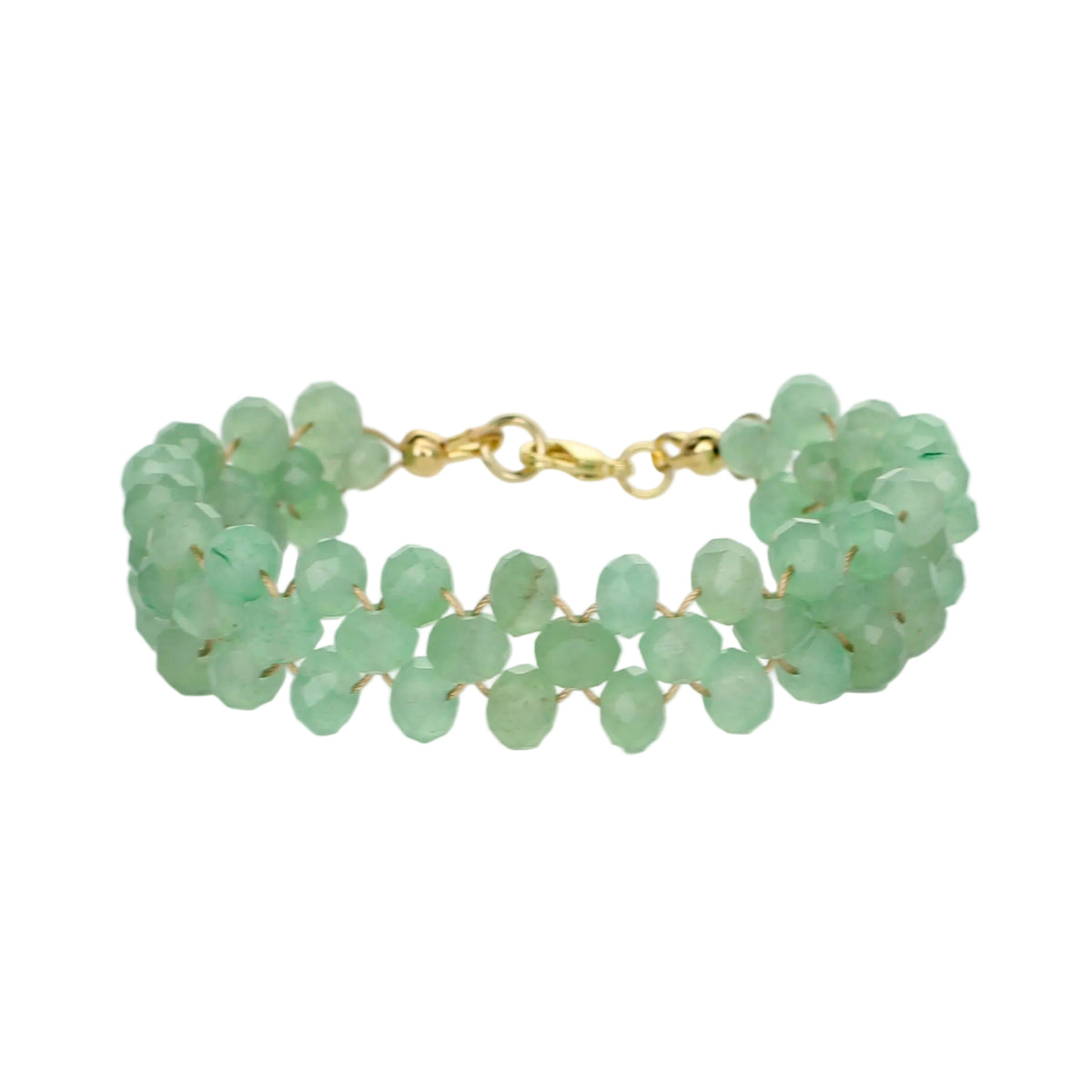 Green Aventurine Woven Bracelet