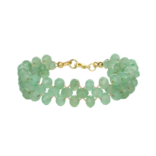 Green Aventurine Woven Bracelet