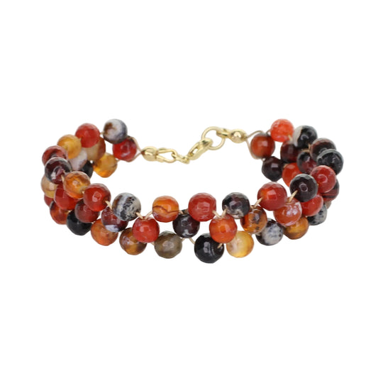 Fire Agate Woven Bracelet
