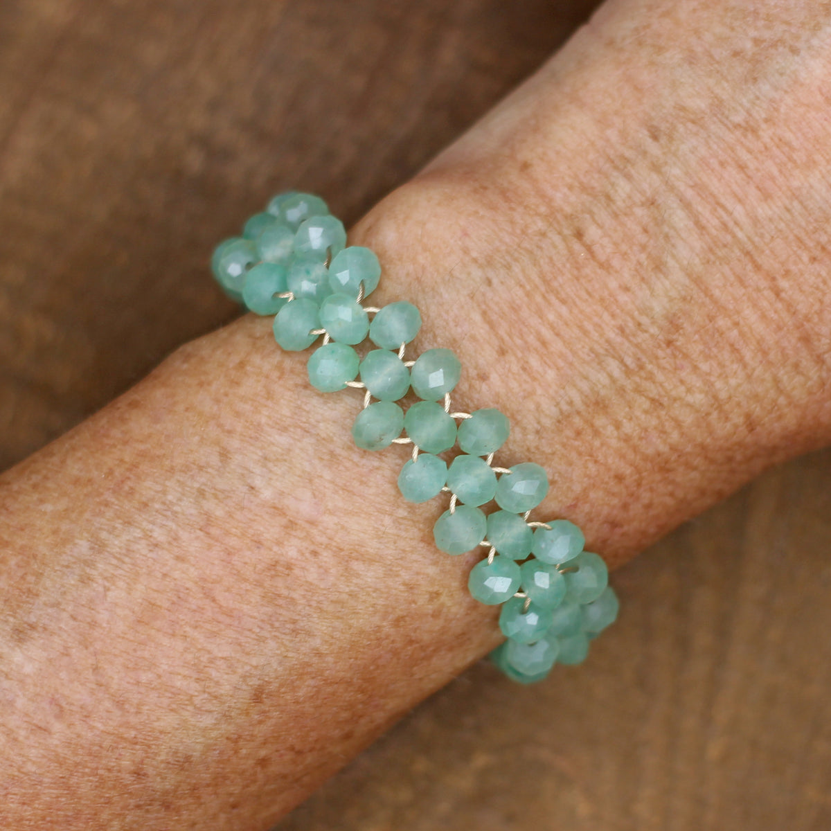 Green Aventurine Woven Bracelet
