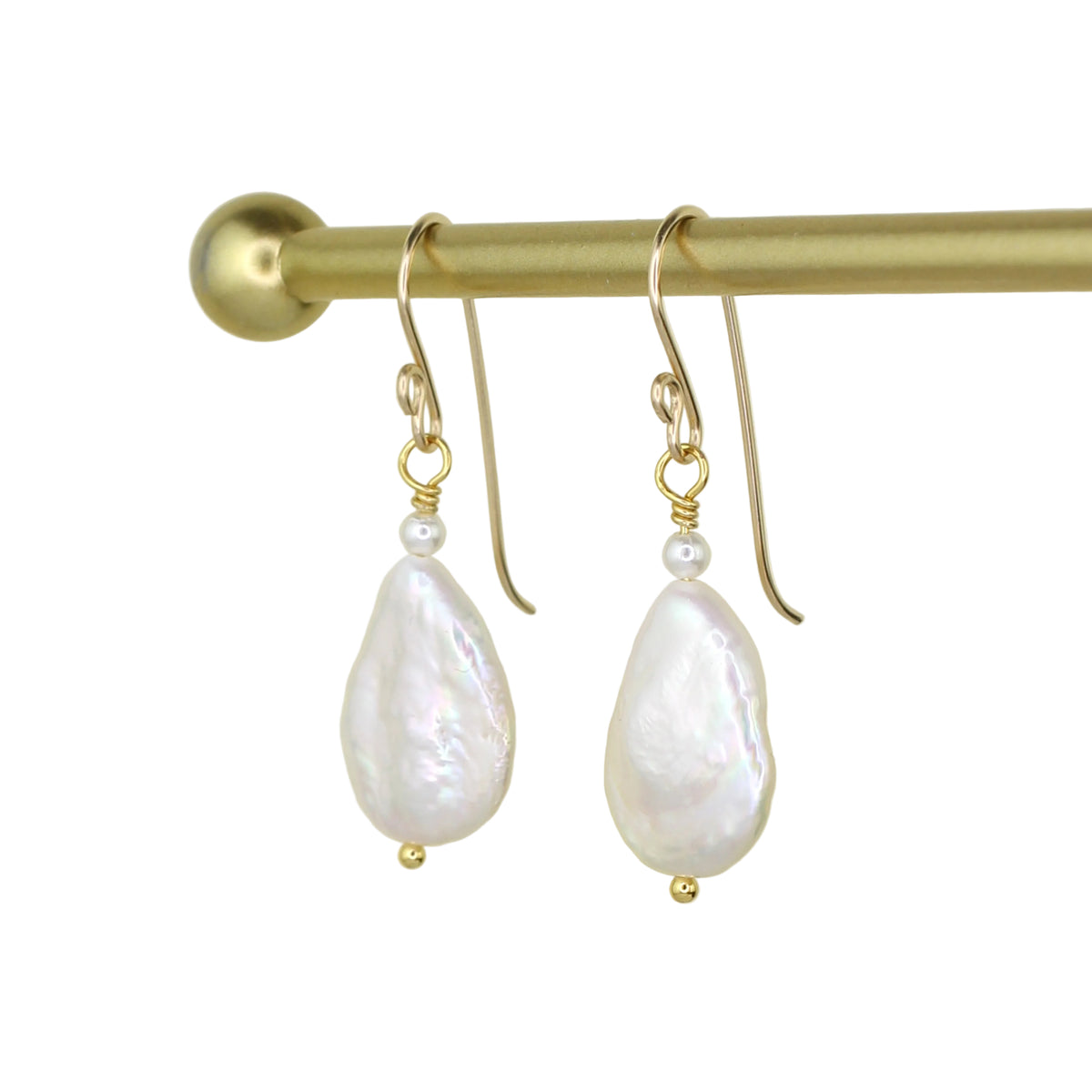 Baroque Pearl Teardrop Earrings
