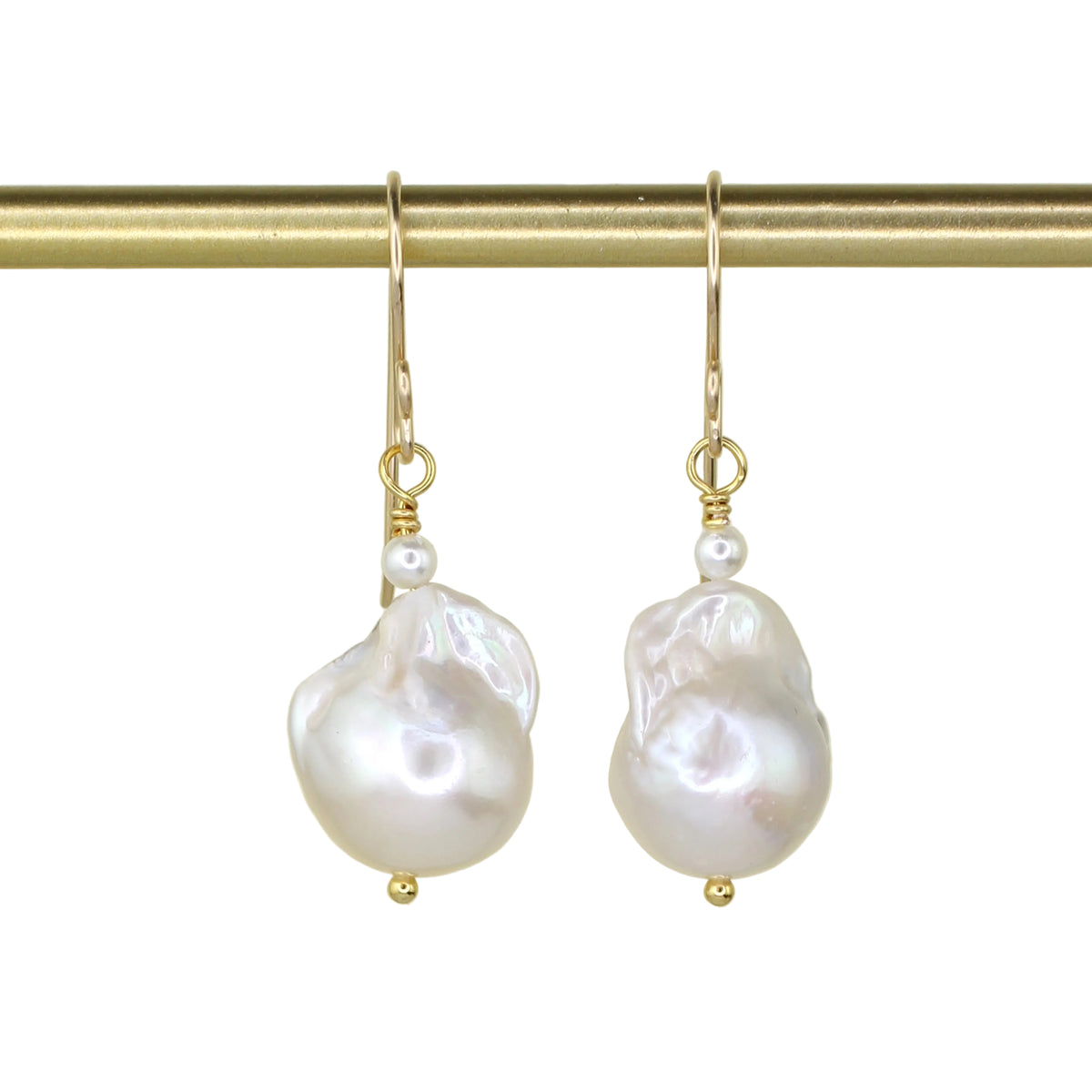 Baroque Pearl Dangle Earrings