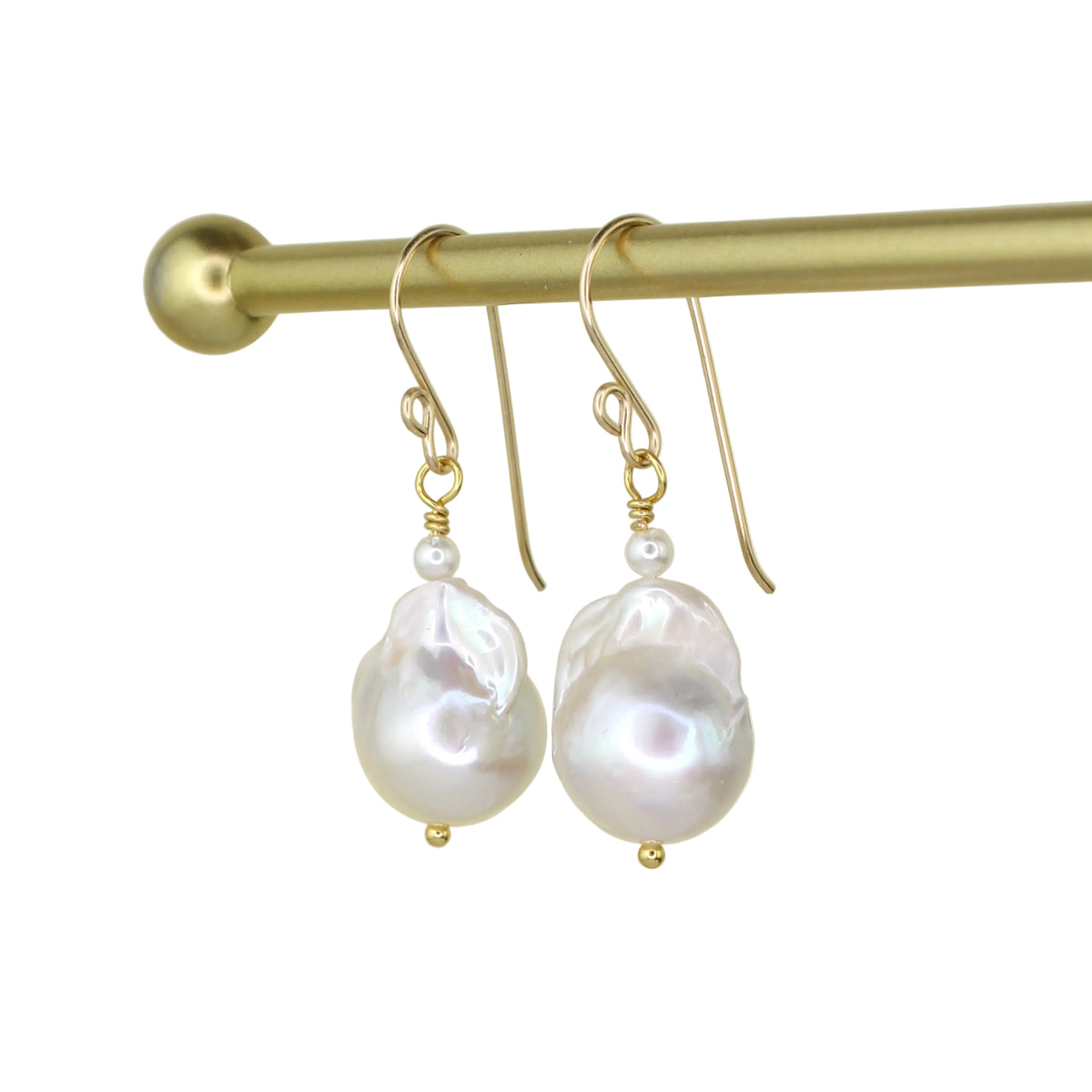 Baroque Pearl Dangle Earrings