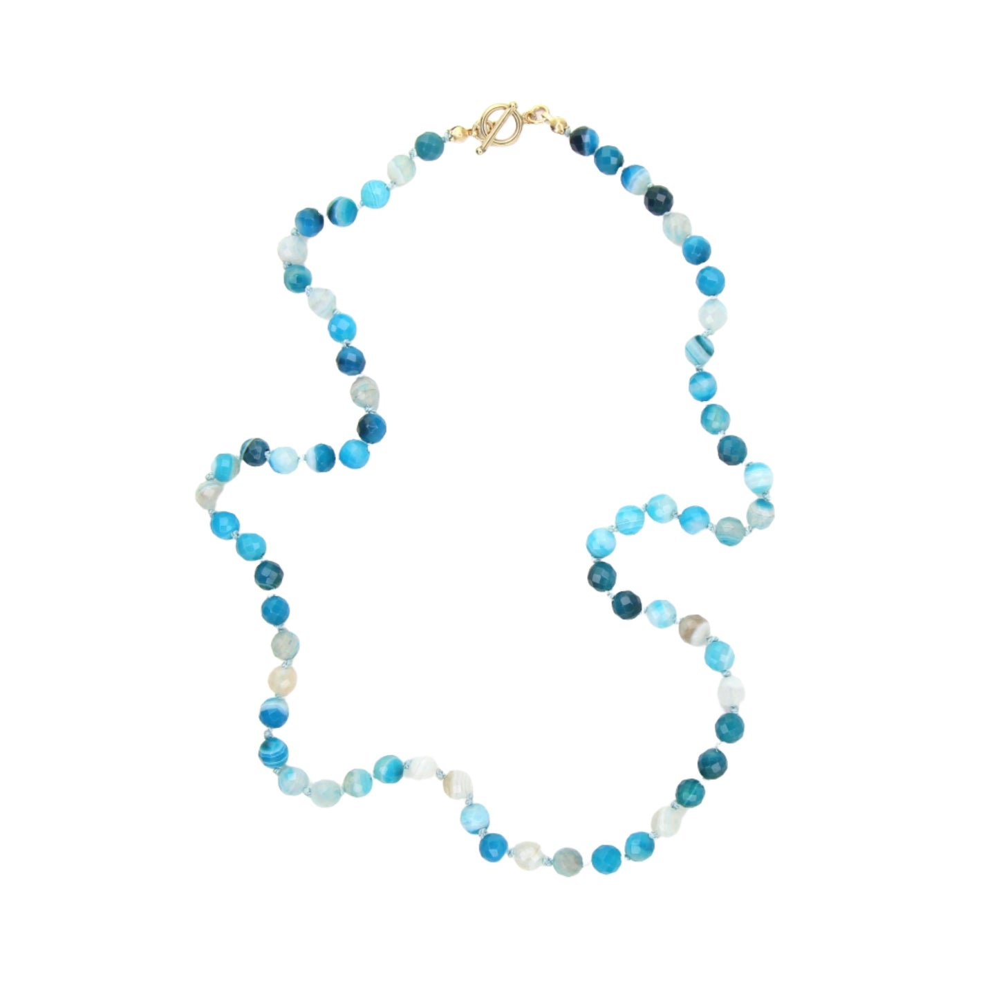 Blue Banded Agate Necklace