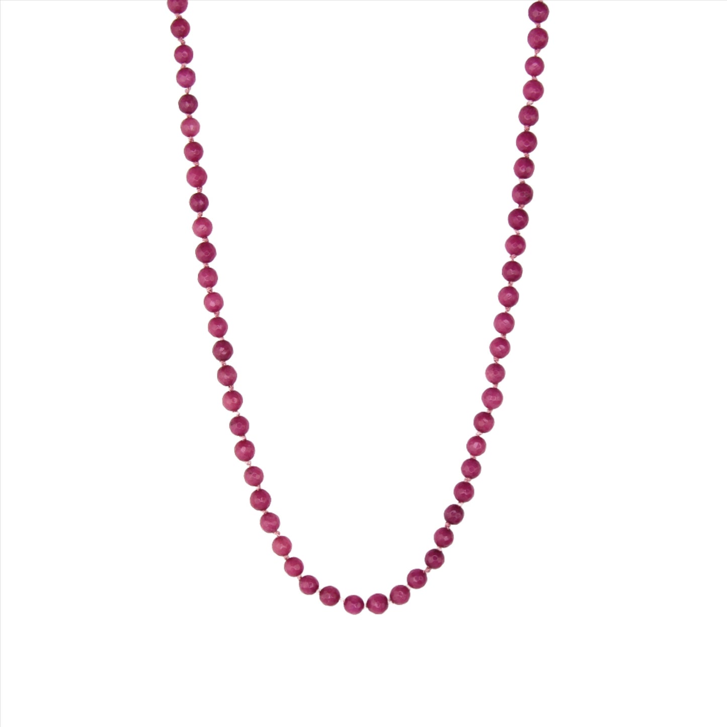 Fuchsia Pink Jade Necklace