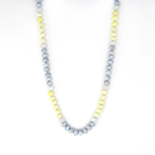Opal & Aventurine "Denim & Daisies" Necklace