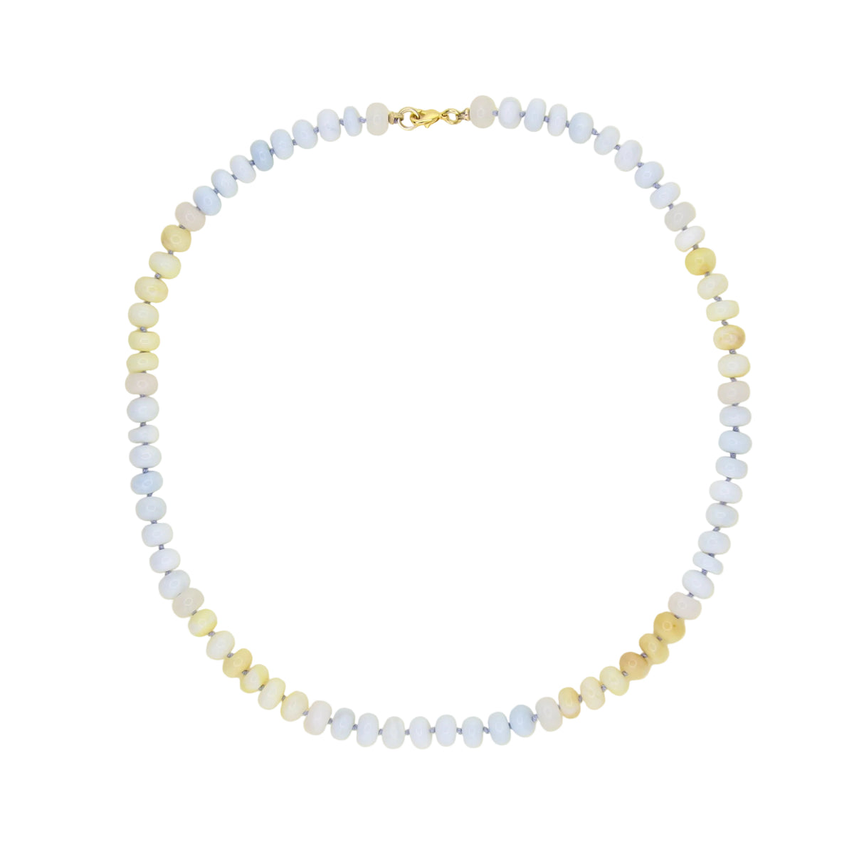 Opal & Aventurine "Denim & Daisies" Necklace
