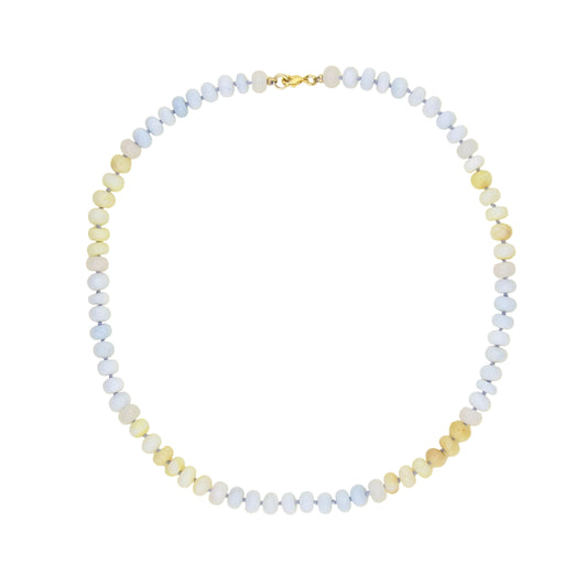 Opal & Aventurine "Denim & Daisies" Necklace
