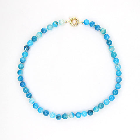 Blue Banded Agate Necklace