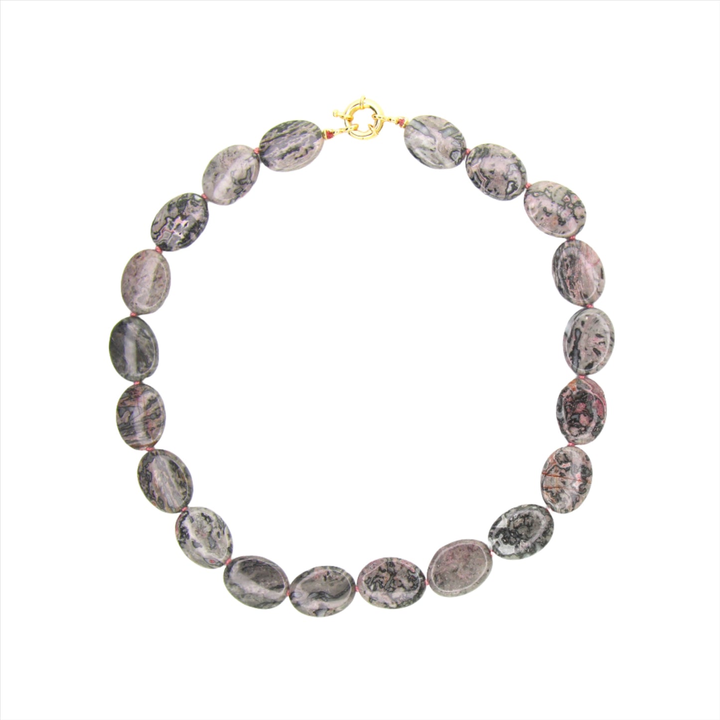 Pink Laguna Agate Necklace