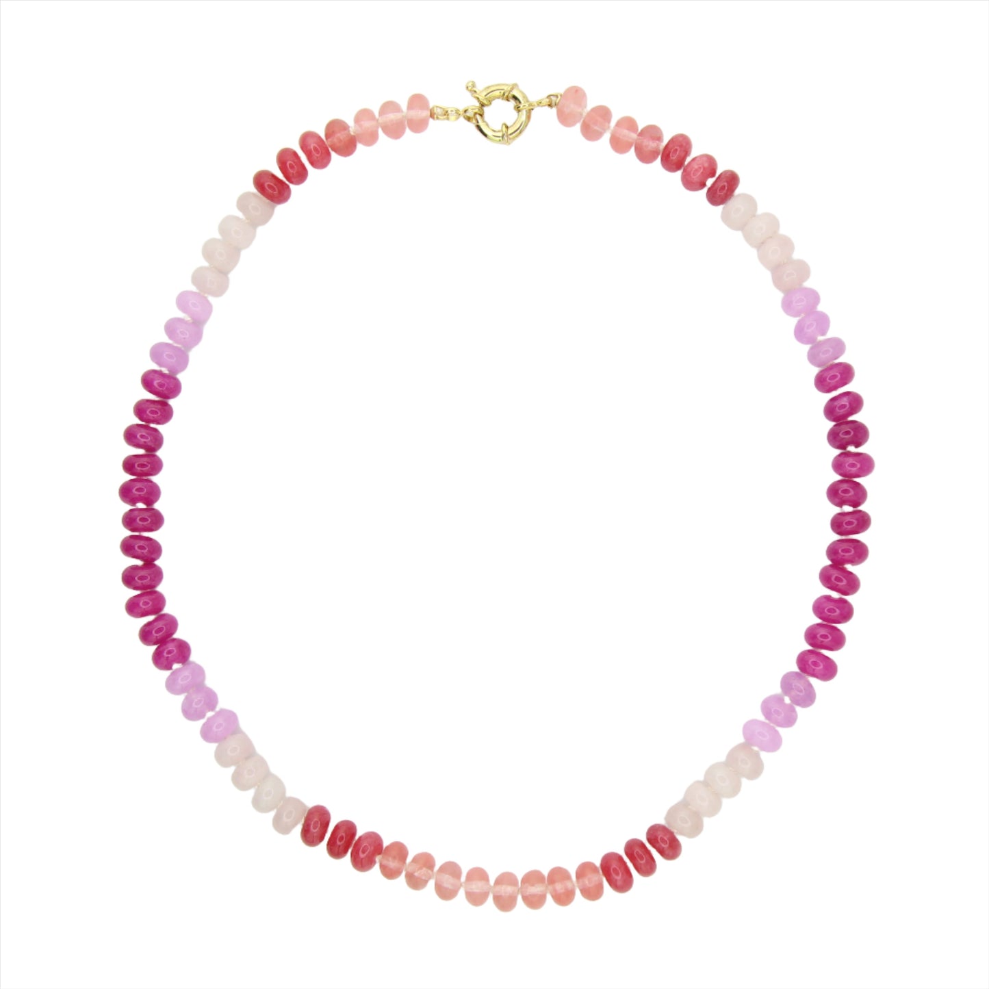 Shades of Pink Jade Necklace