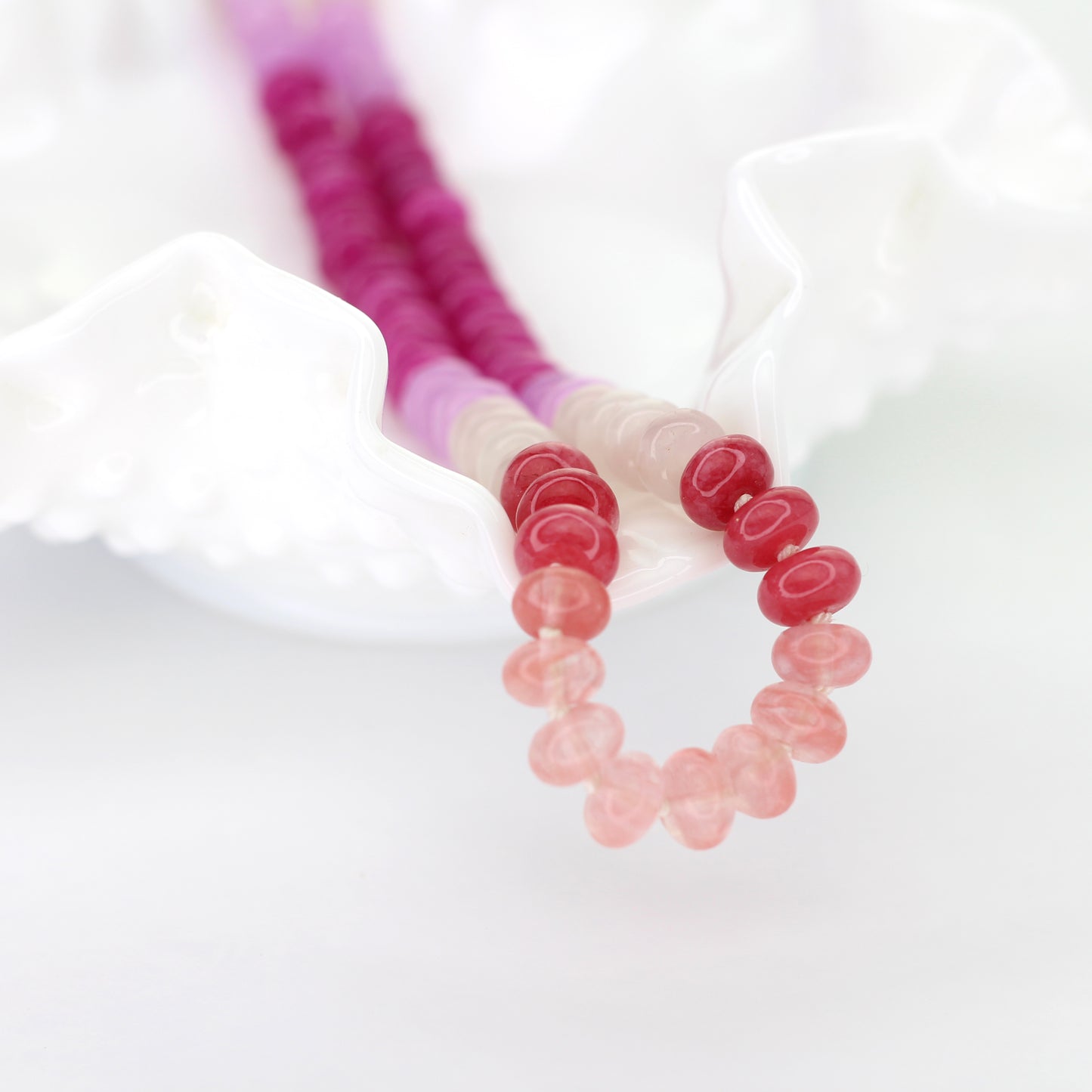 Shades of Pink Jade Necklace