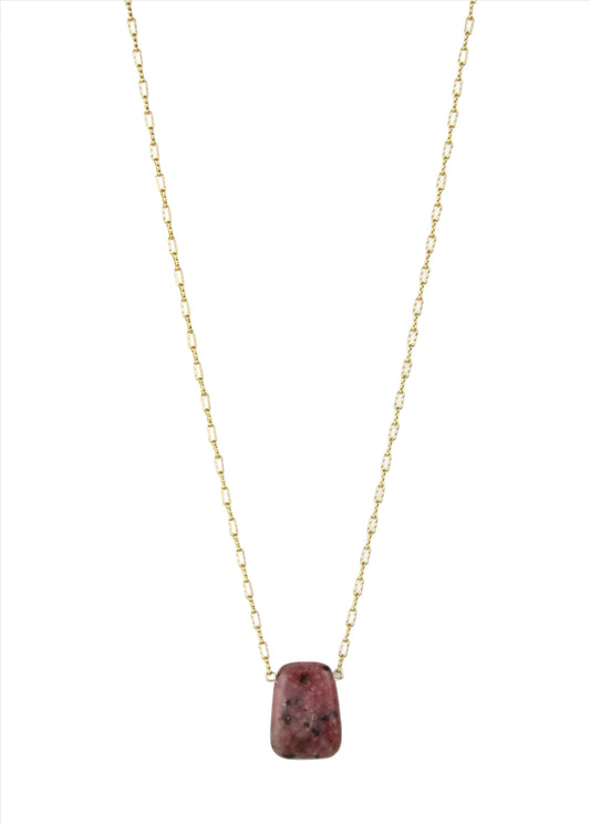 Ruby Kiwi Jasper Necklace