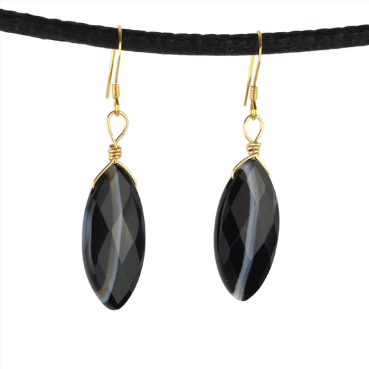 Black Sardonyx Earrings