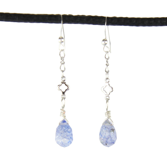 Dumortierite Quartz Earrings