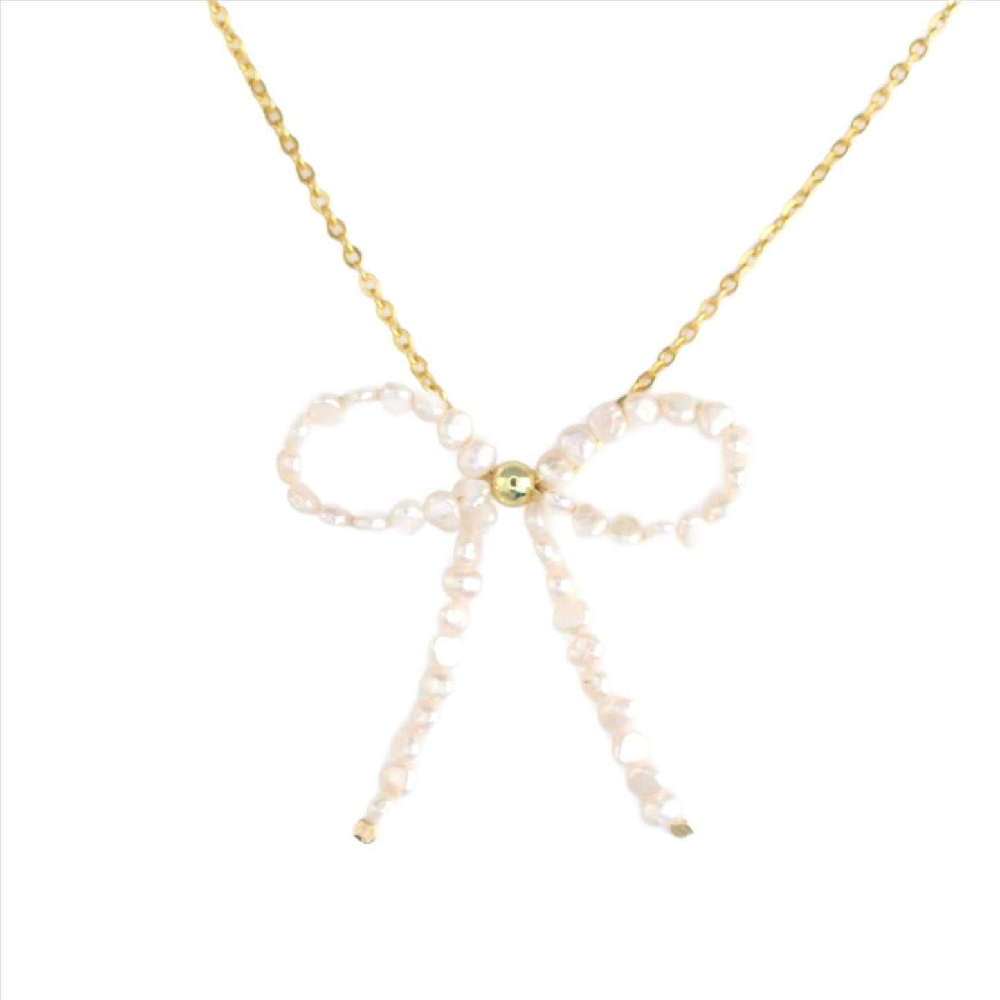 Fresh Water Pearl Bow Necklace