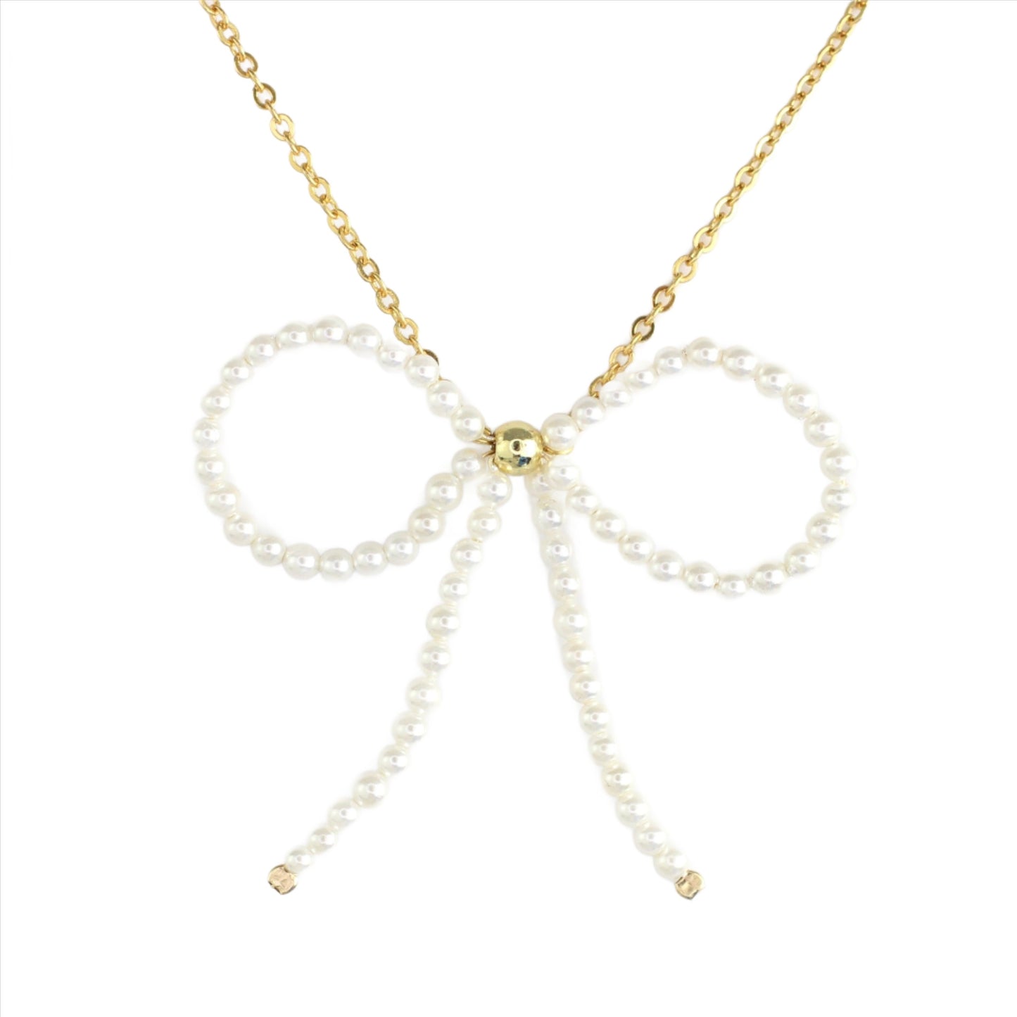 South Sea Shell Pearl Bow Necklace