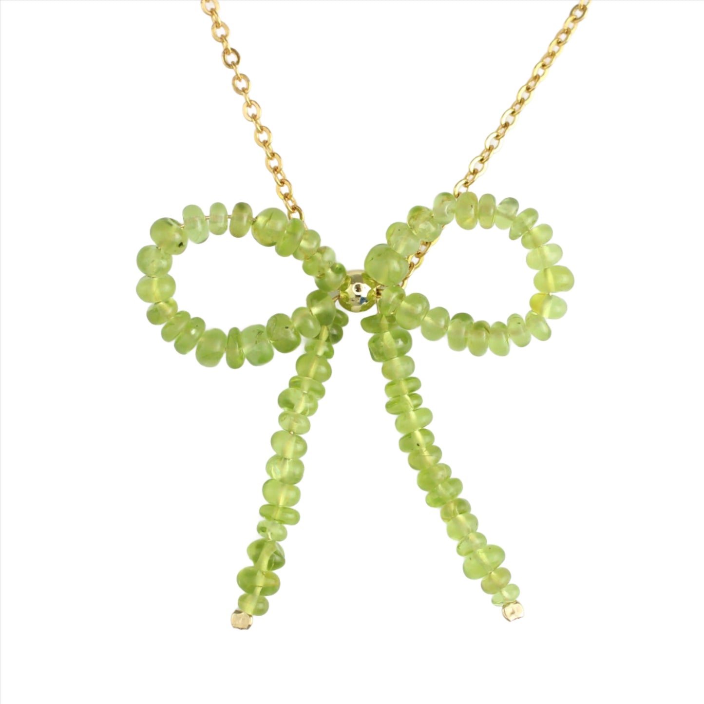 Peridot Bow Necklace