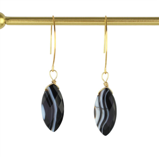 Black Sardonyx Earrings