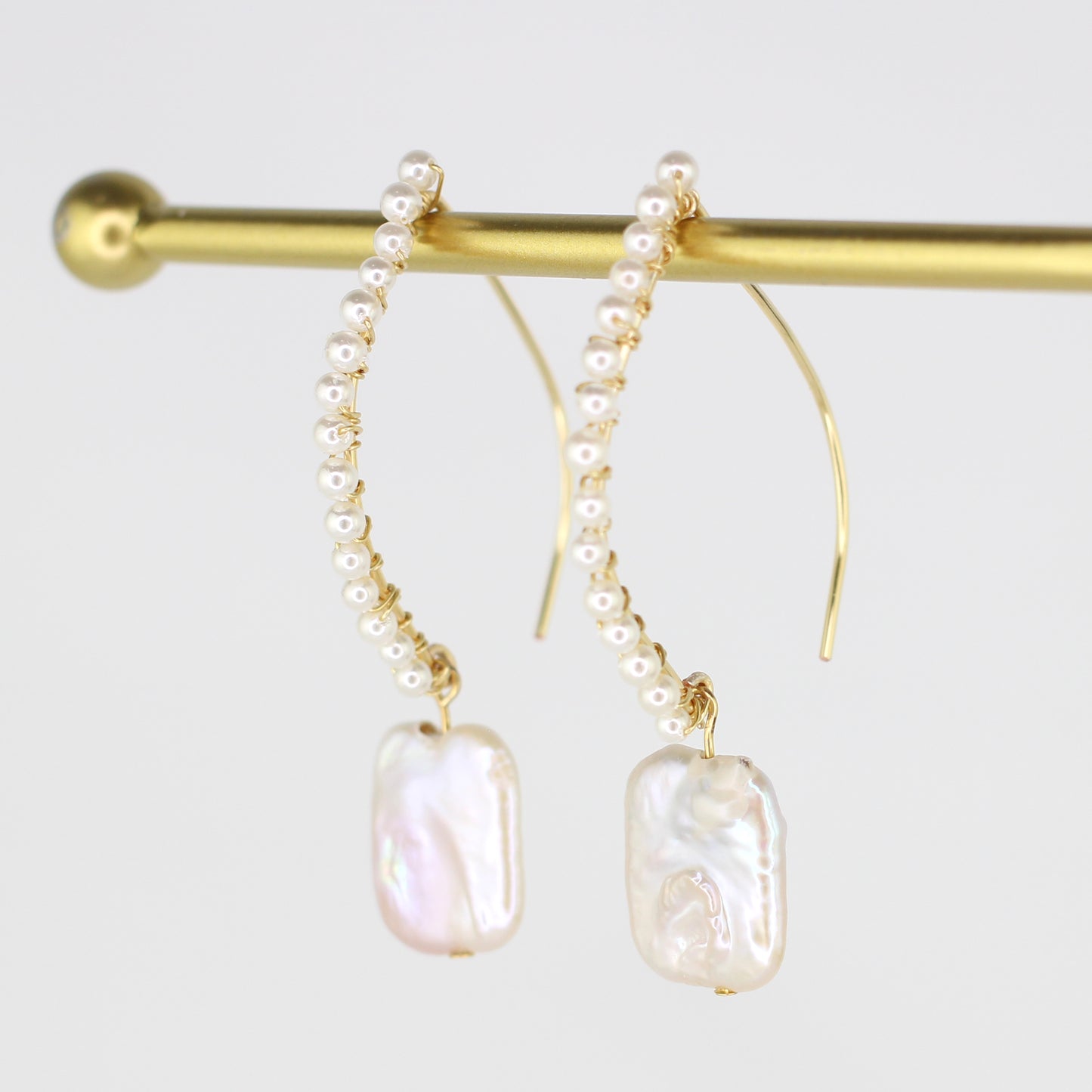 Keshi & South Sea Pearl Earrings