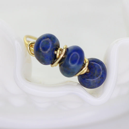 Lapis Lazuli Triple Stone Ring