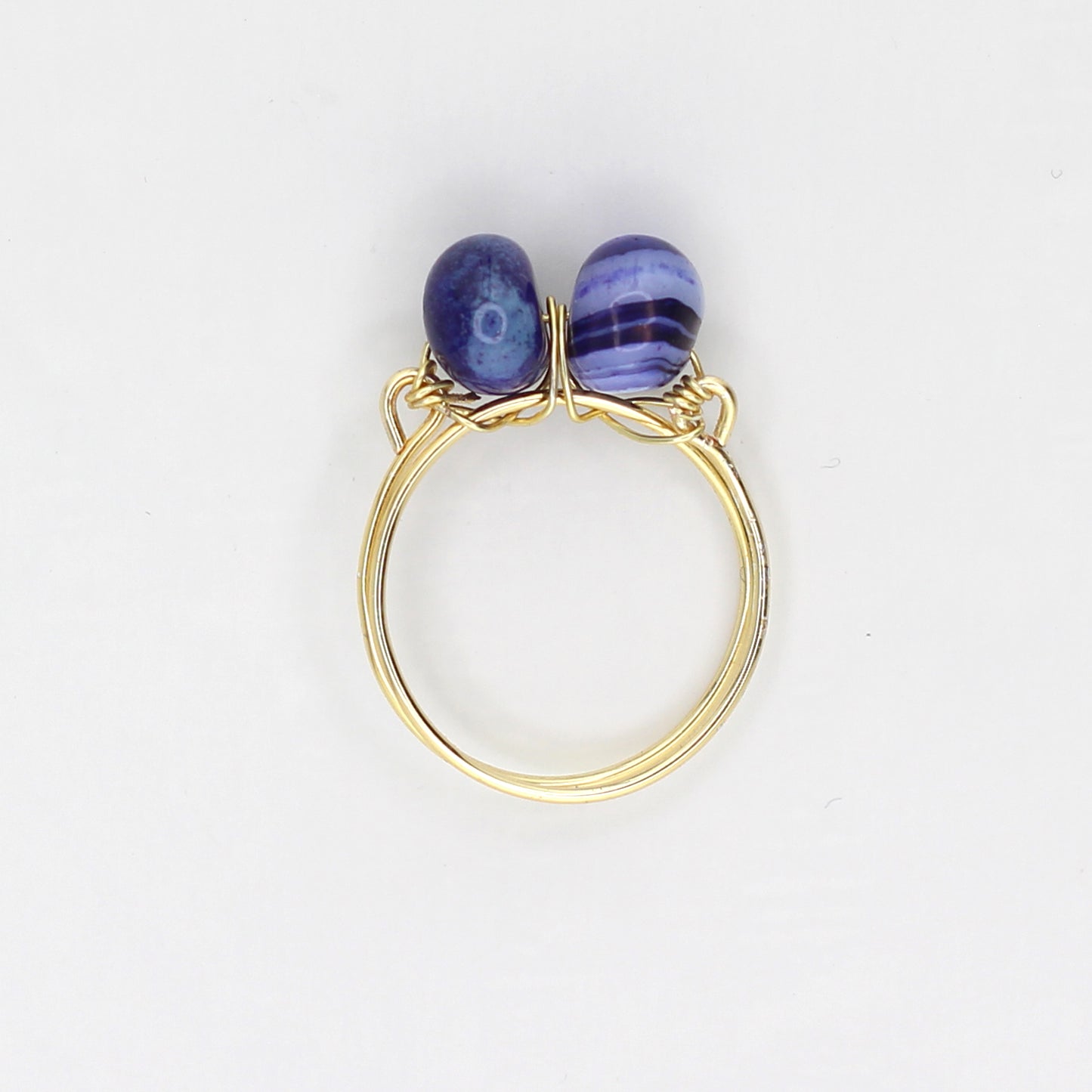 Purple Opal Double Stone Ring