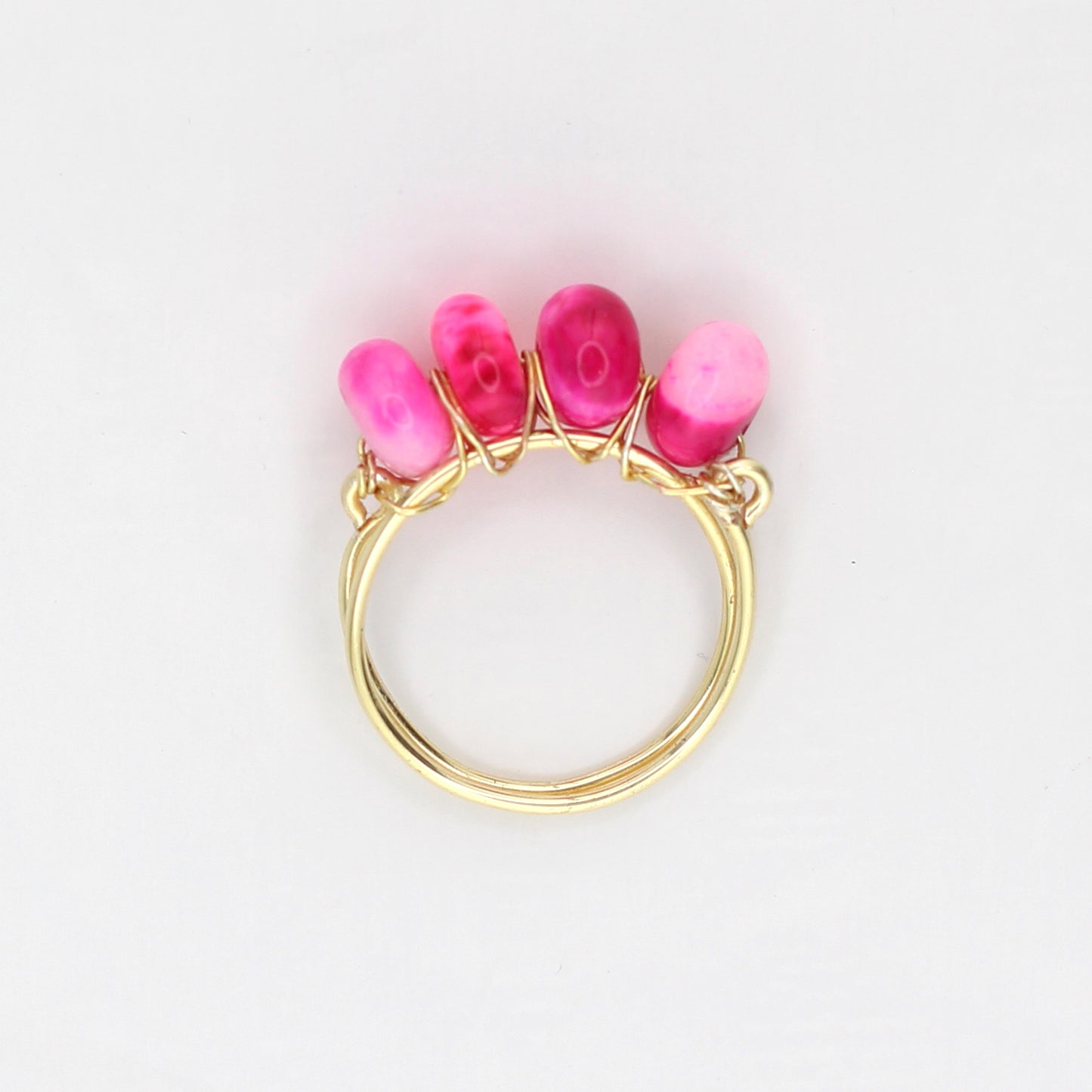 Pink Opal Four Stone Ring