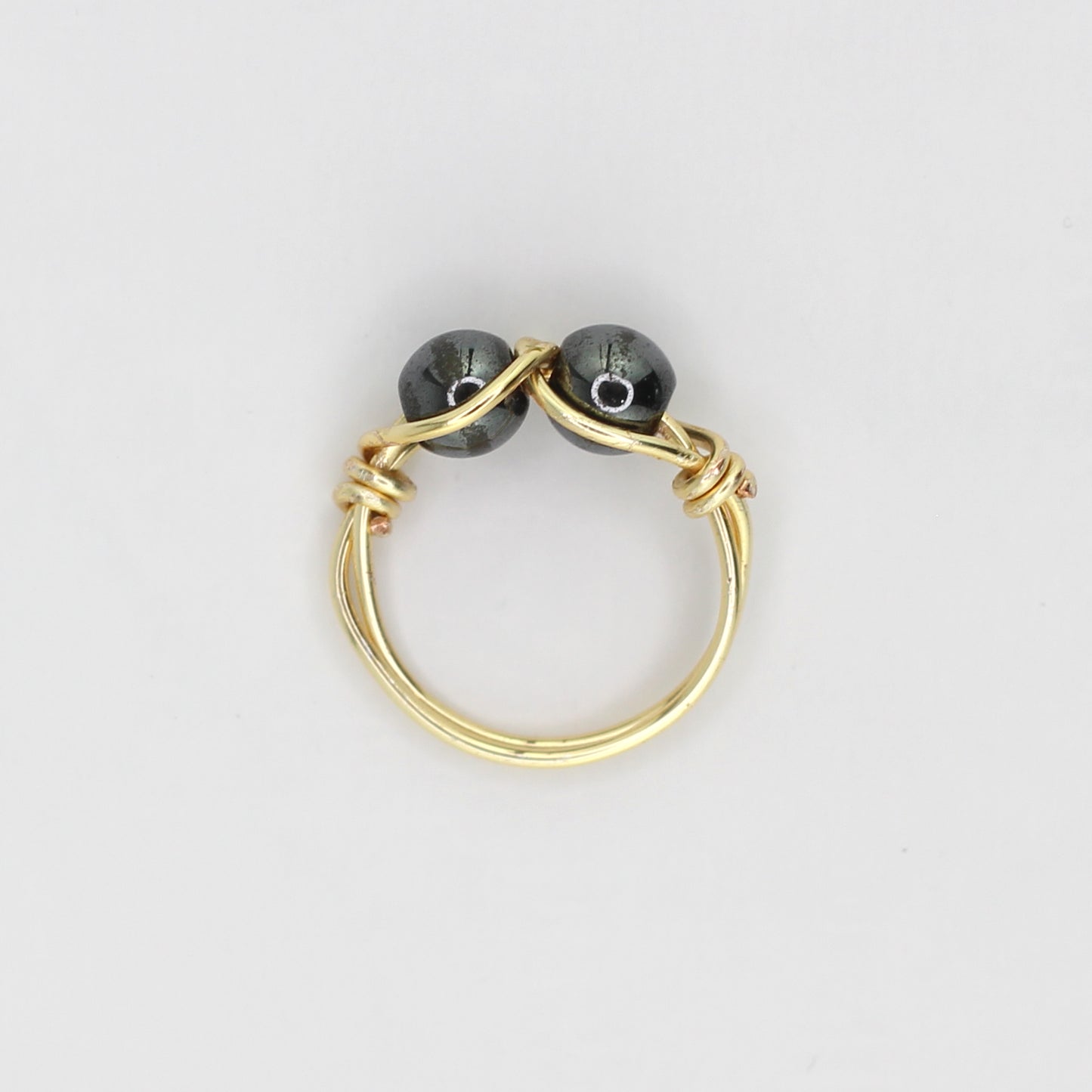 Double Hematite Ring