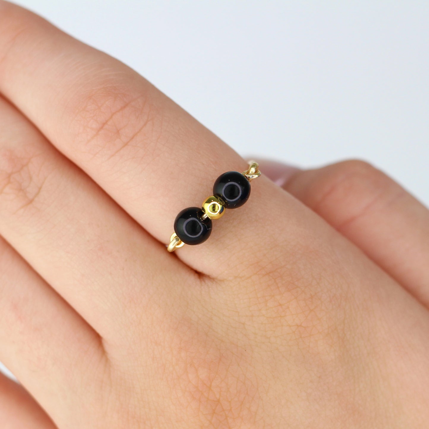 Black Onyx Stone Ring