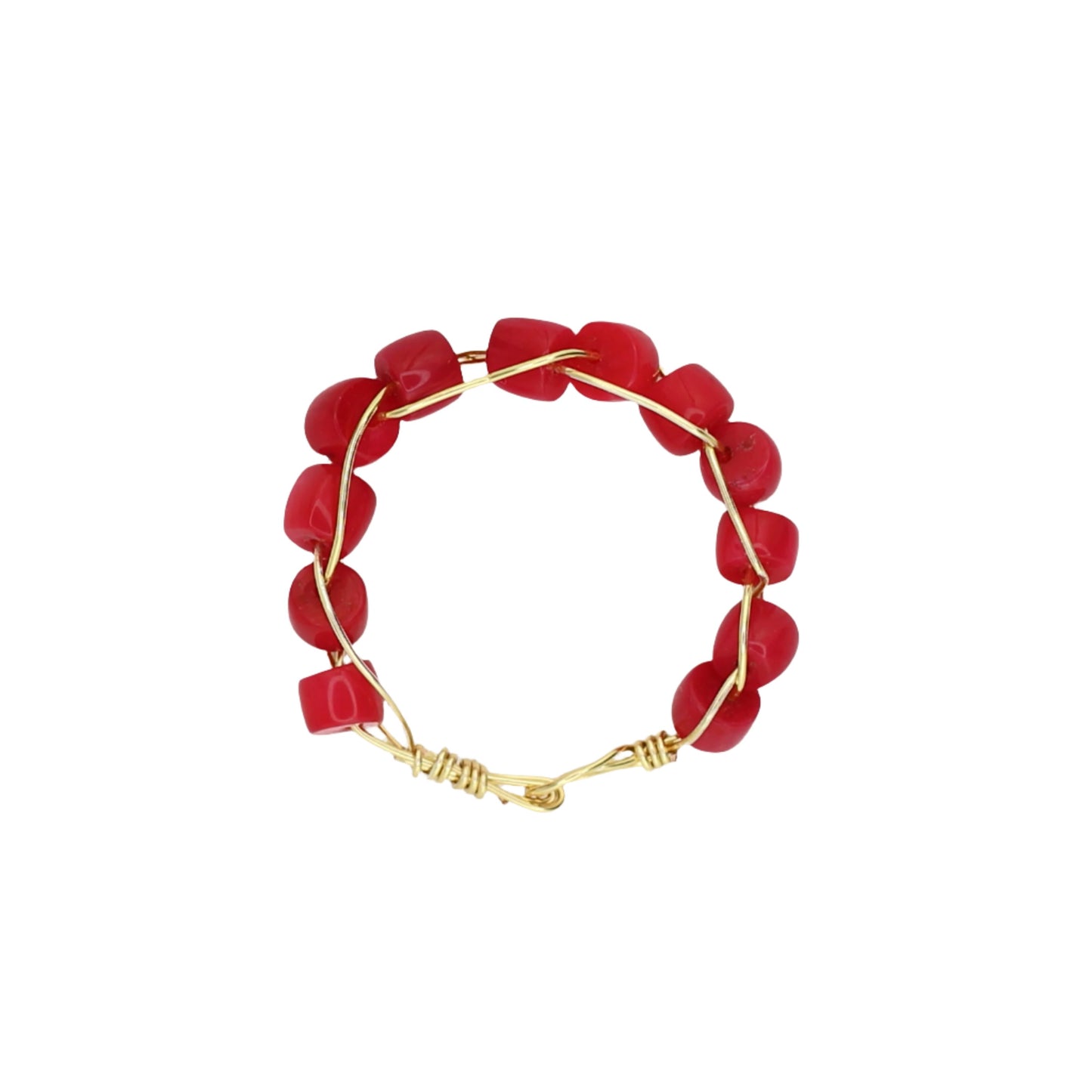 Bamboo Coral Multi Stone Ring