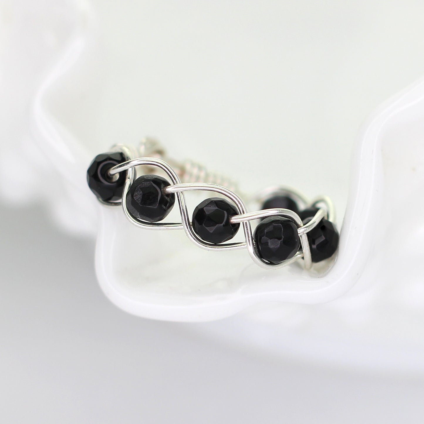 Black Onyx Multi Stone Ring - Silver